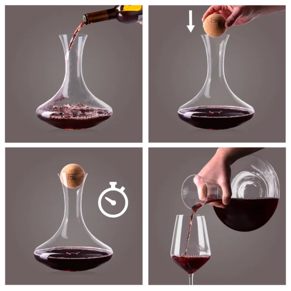 Wine Decanter, Glass with Stopper <small>13-750</small> - Image 2